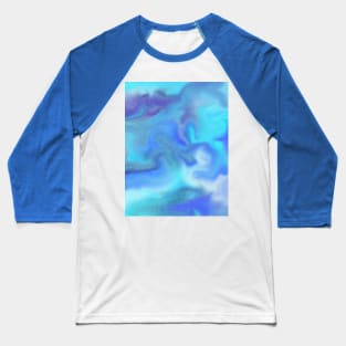 Blue Ocean  Cosmic Wave Baseball T-Shirt